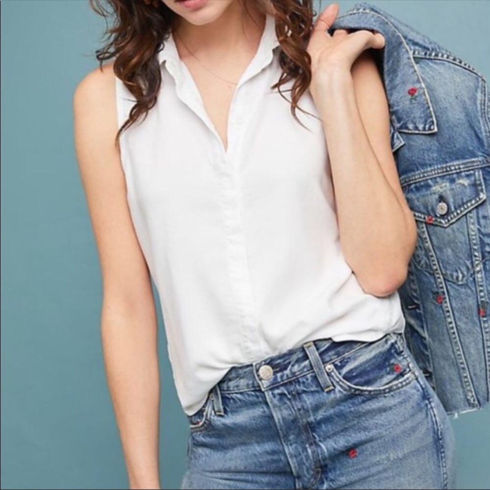 Anthropologie Cloth & Stone Sleeveless Button Down